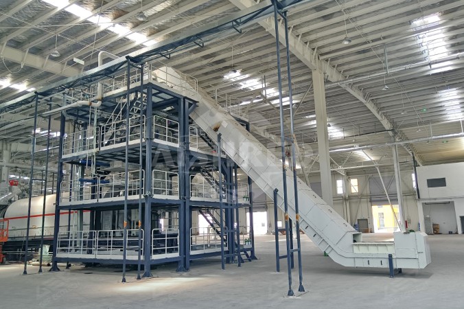 Négytengelyes aprító lítium-akkumulátorok újrahasznosítási projektjéhez Henanban, Kínában