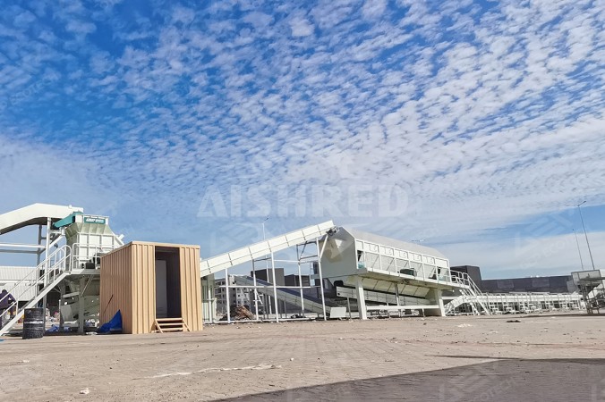 Trommel szita 50TPH kettős kimenetű hulladék-üzemanyag projekt számára a Közel-Keleten